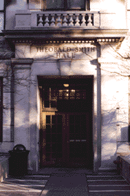 The main entrance to Theobald Smith Hall