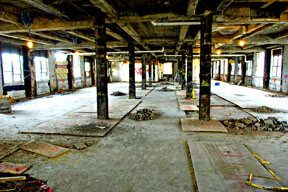 Our old floor in Smith hall after demolition